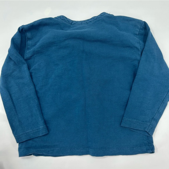 Zara Shirts & Tops Zara Baby Boy Blue Henley Long Sleeve Top 69